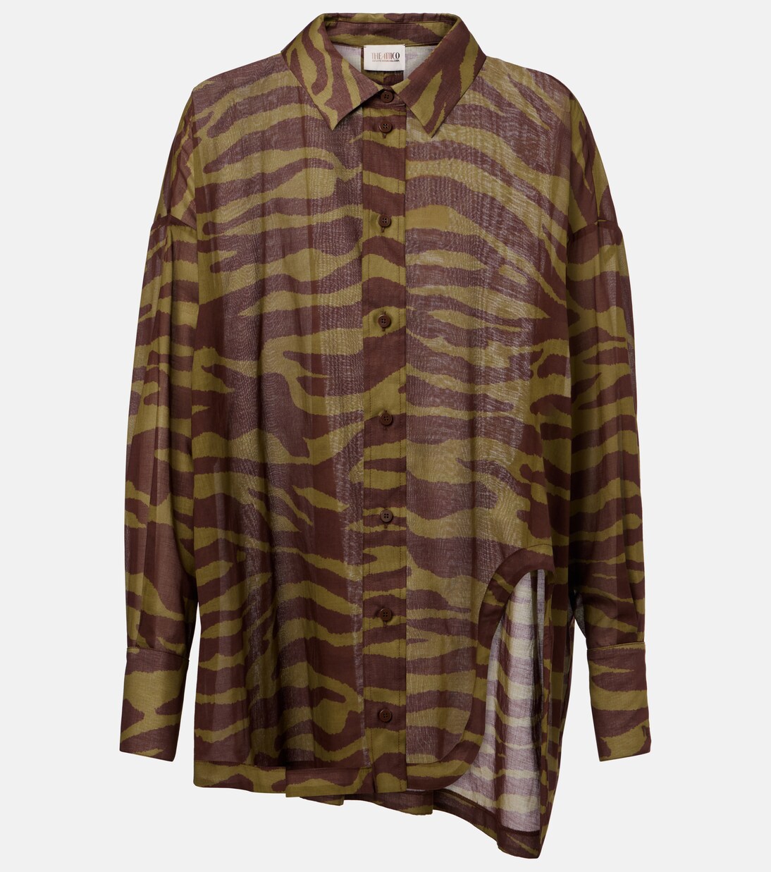 Bedrucktes Hemd aus Baumwoll-Musselin | The Attico