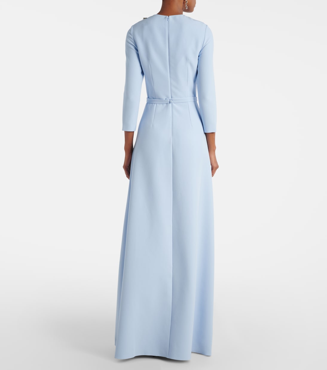 Abito lungo in crêpe decorato  | Safiyaa