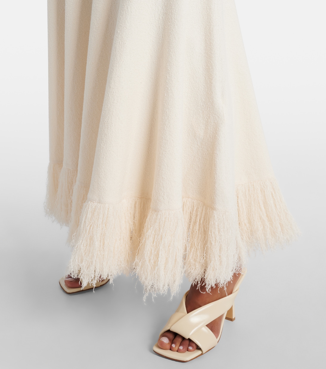 Knitted cotton-blend maxi skirt | Bottega Veneta