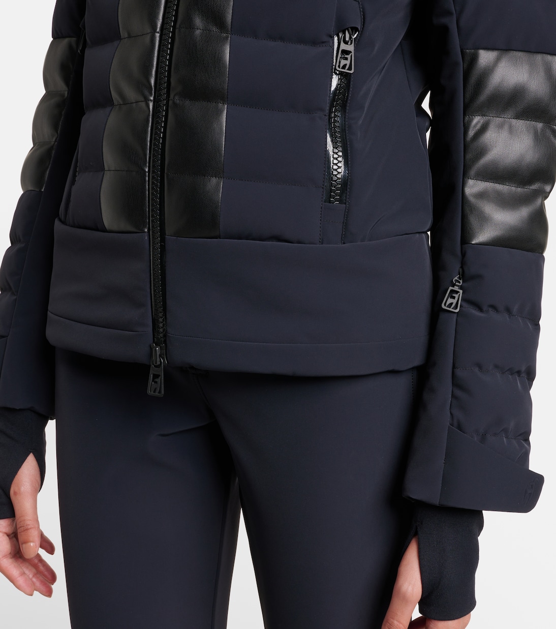 Skijacke Lisbeth mit Lederimitat | Toni Sailer