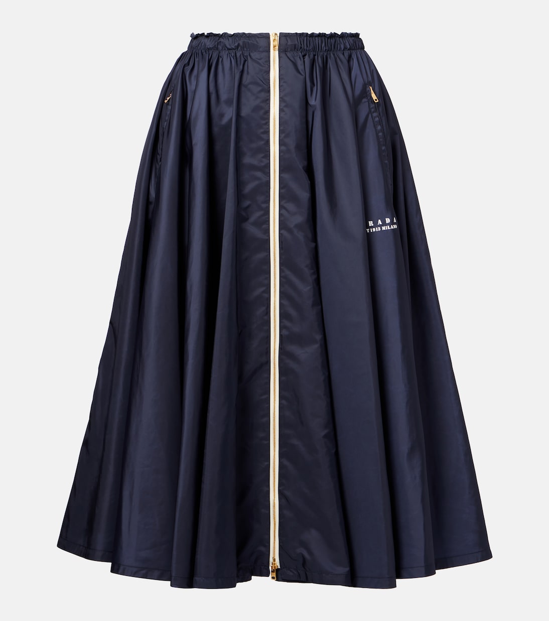 Re-Nylon zip-up midi skirt | Prada