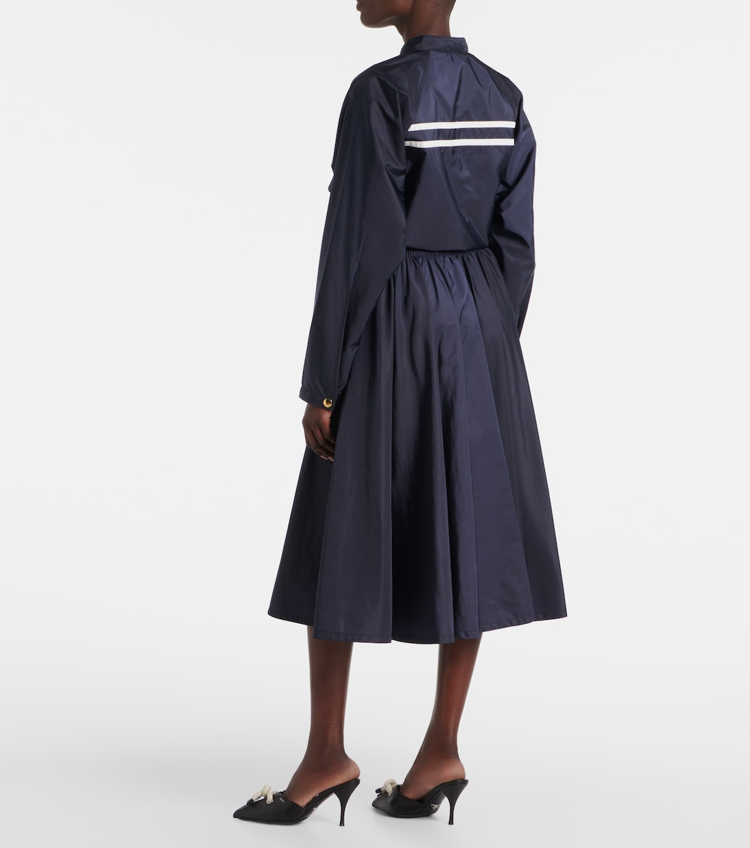 Re-Nylon zip-up midi skirt | Prada