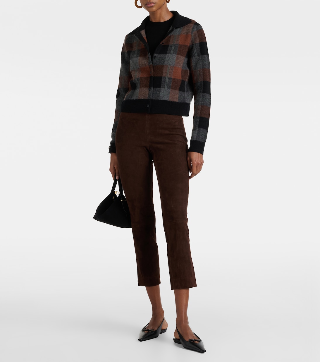 Schmale Hose aus Veloursleder | Vince