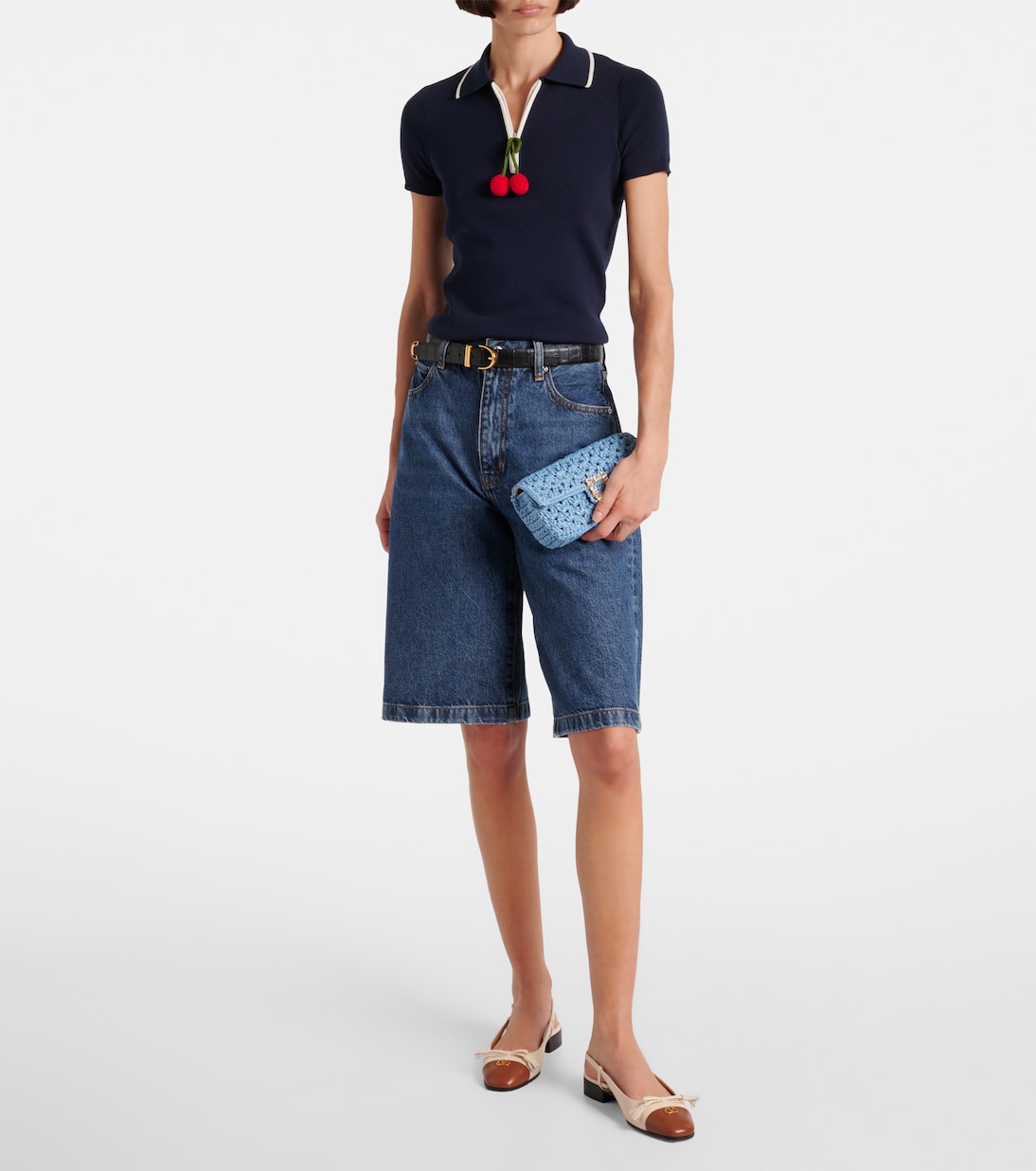 Jeu De Fille raffia shoulder bag | Roger Vivier