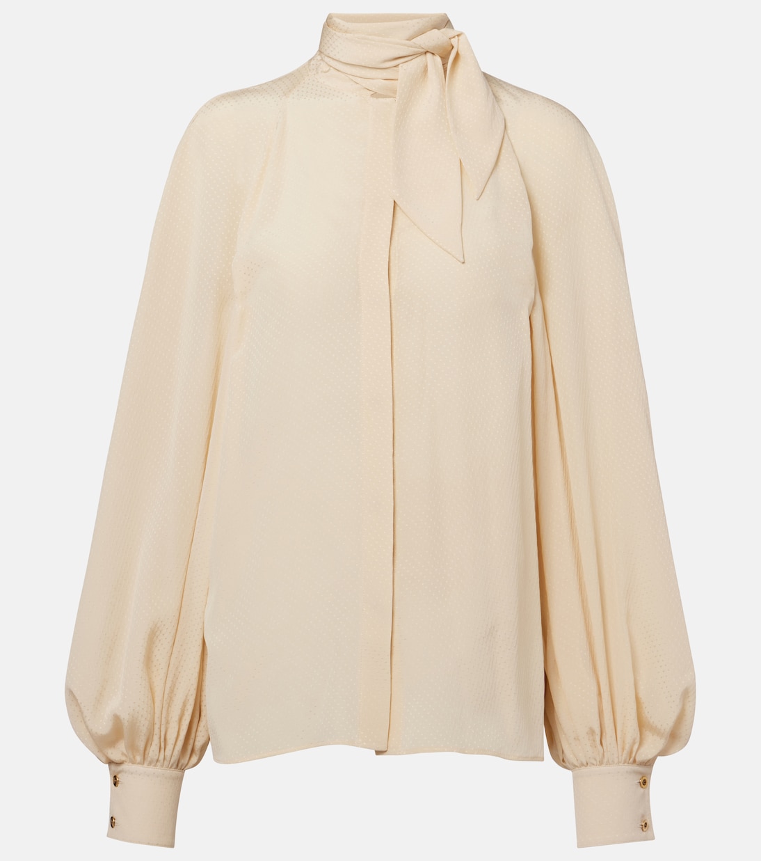 Valmy tie-neck silk blouse | Loro Piana