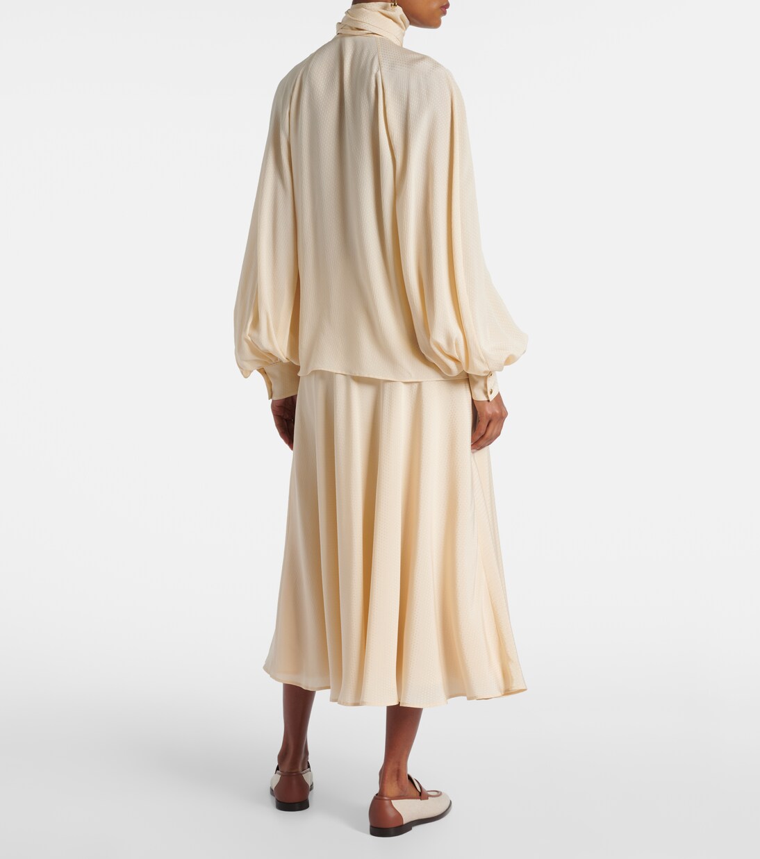 Valmy tie-neck silk blouse | Loro Piana