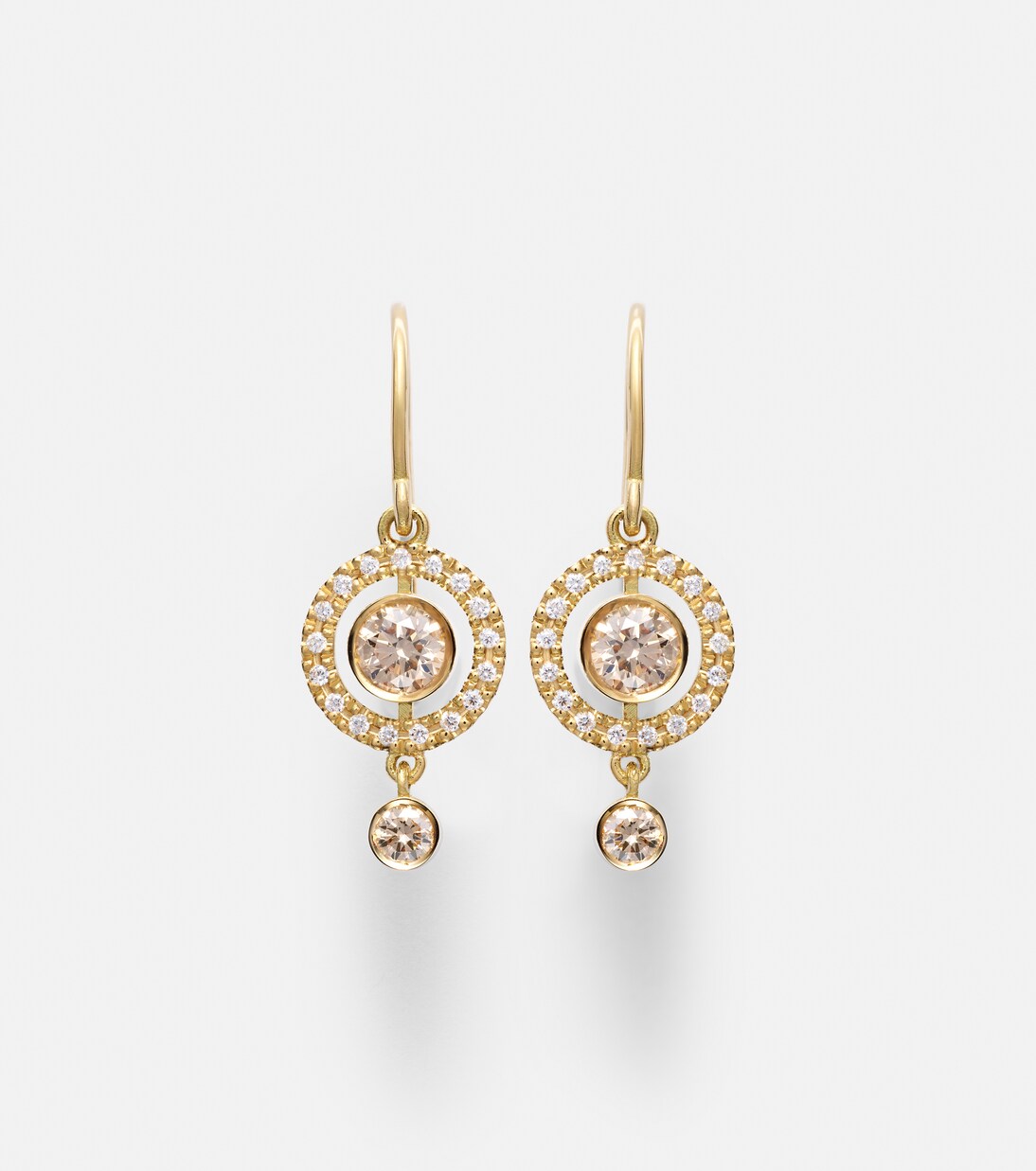 Boucles d'oreilles Orbit en or 18 ct et diamants | Ileana Makri