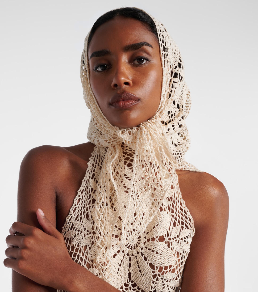 Floral crochet cotton scarf | Magda Butrym