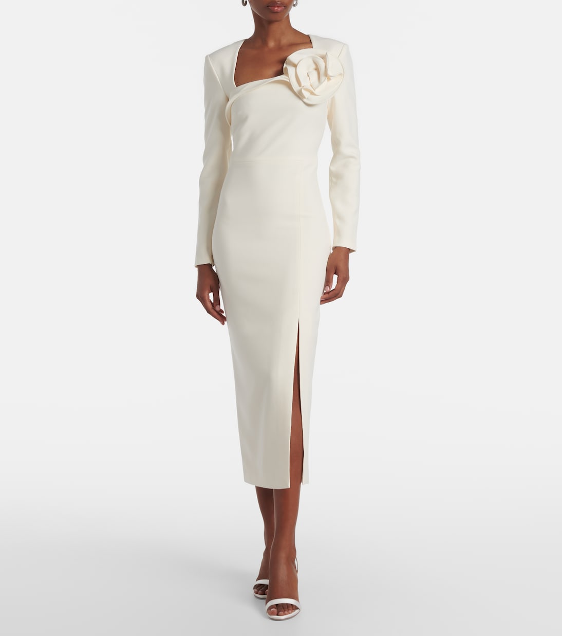 Robe midi en crêpe | Roland Mouret