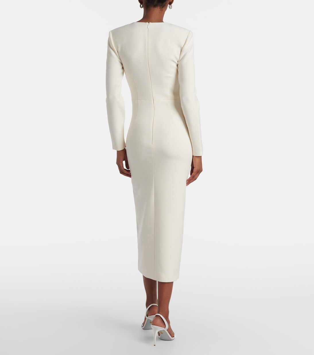 Robe midi en crêpe | Roland Mouret