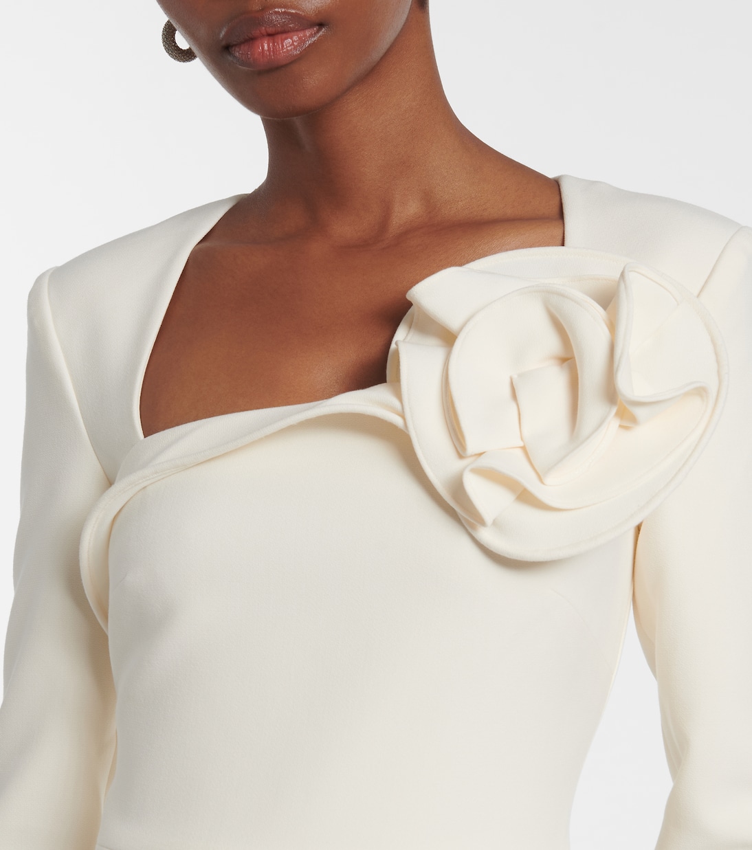 Robe midi en crêpe | Roland Mouret