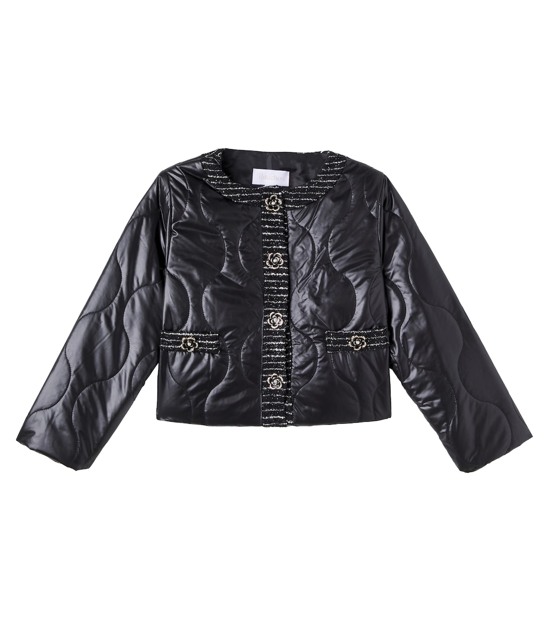 Quilted tweed-trimmed jacket | Patachou