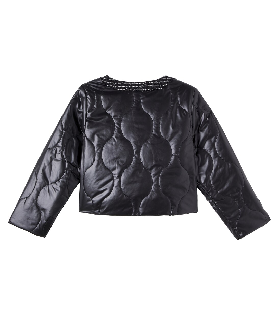 Quilted tweed-trimmed jacket | Patachou