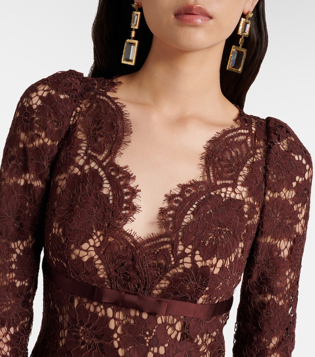 Semi-sheer lace gown | Self-Portrait