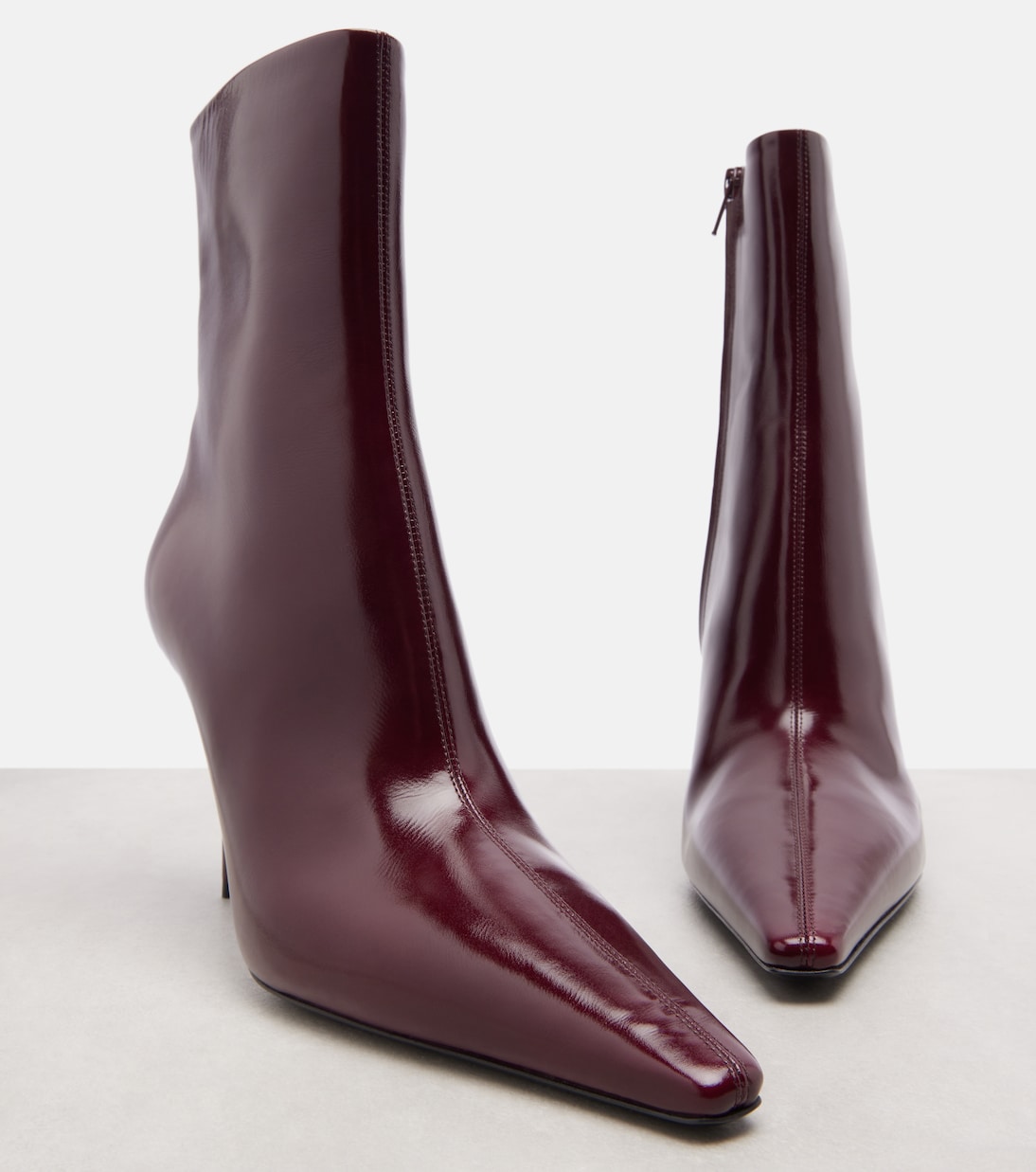 Ashley 90 leather ankle boots | Saint Laurent