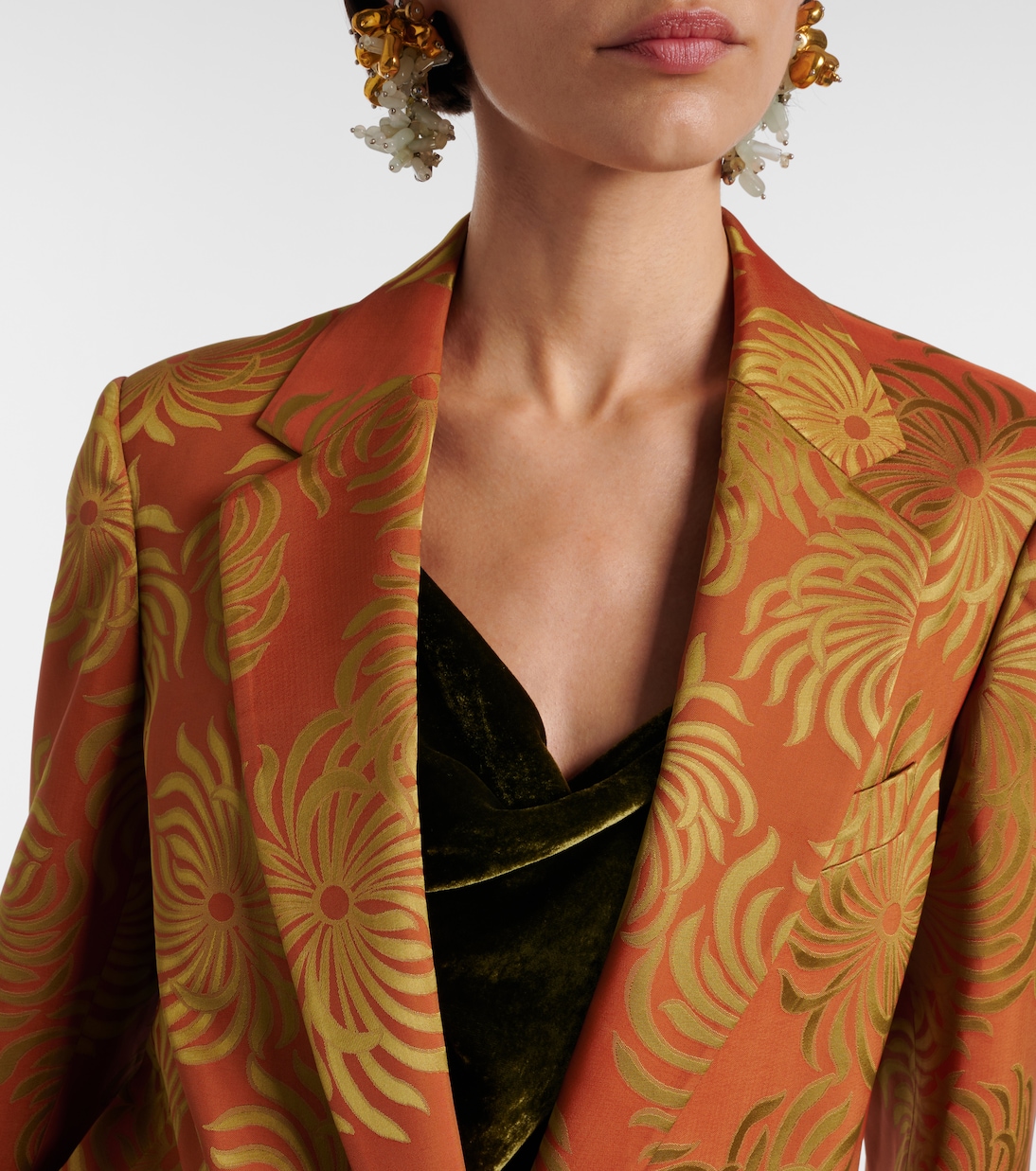 Blazer en jacquard à fleurs | Dries Van Noten