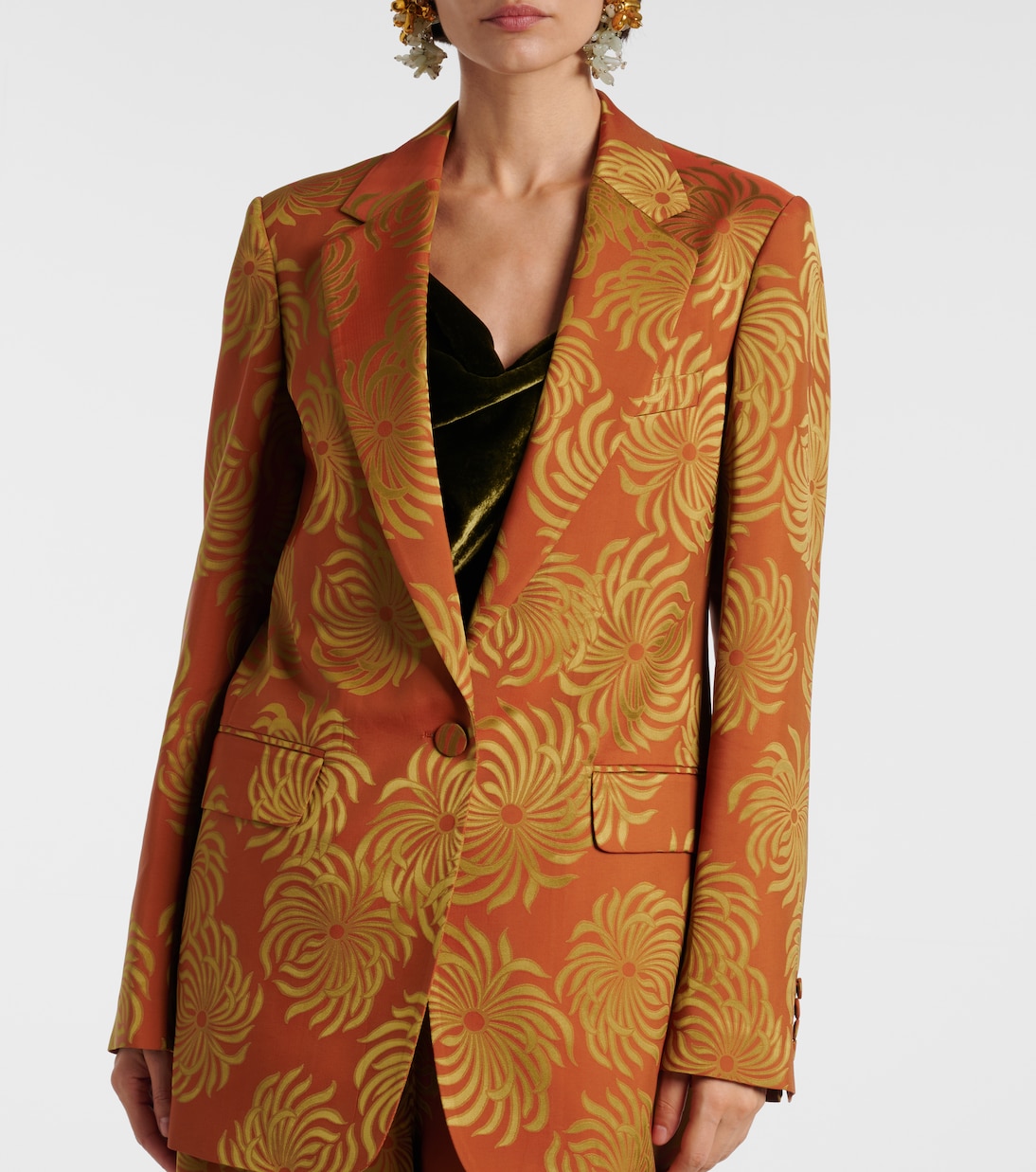 Blazer en jacquard à fleurs | Dries Van Noten