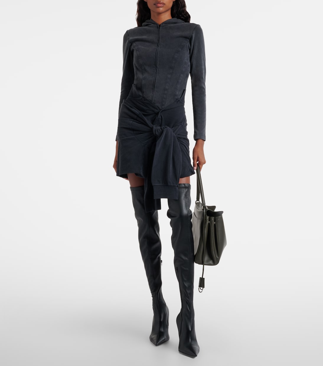 Mini-jupe Trompe l'œil en coton | Balenciaga