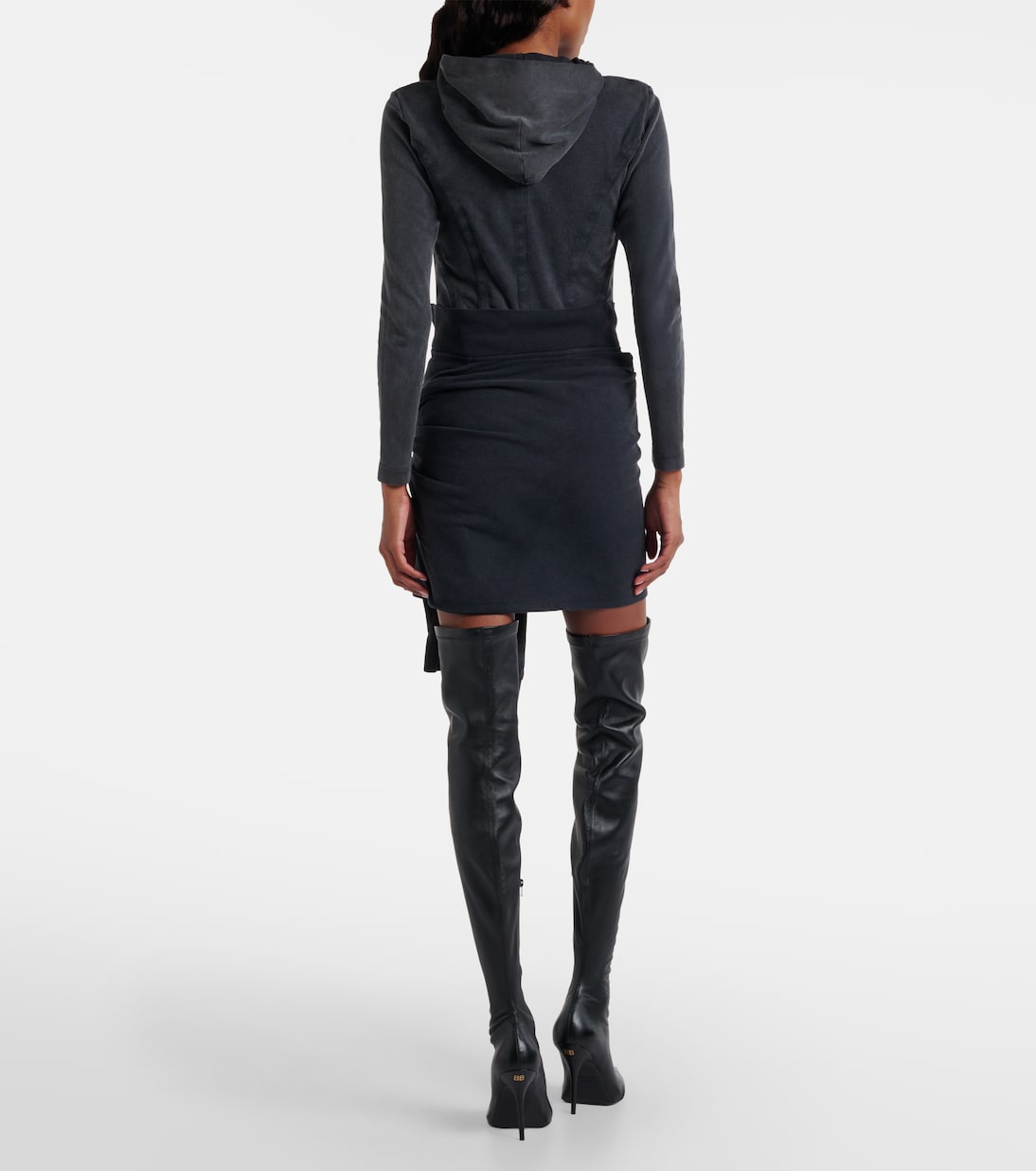 Mini-jupe Trompe l'œil en coton | Balenciaga