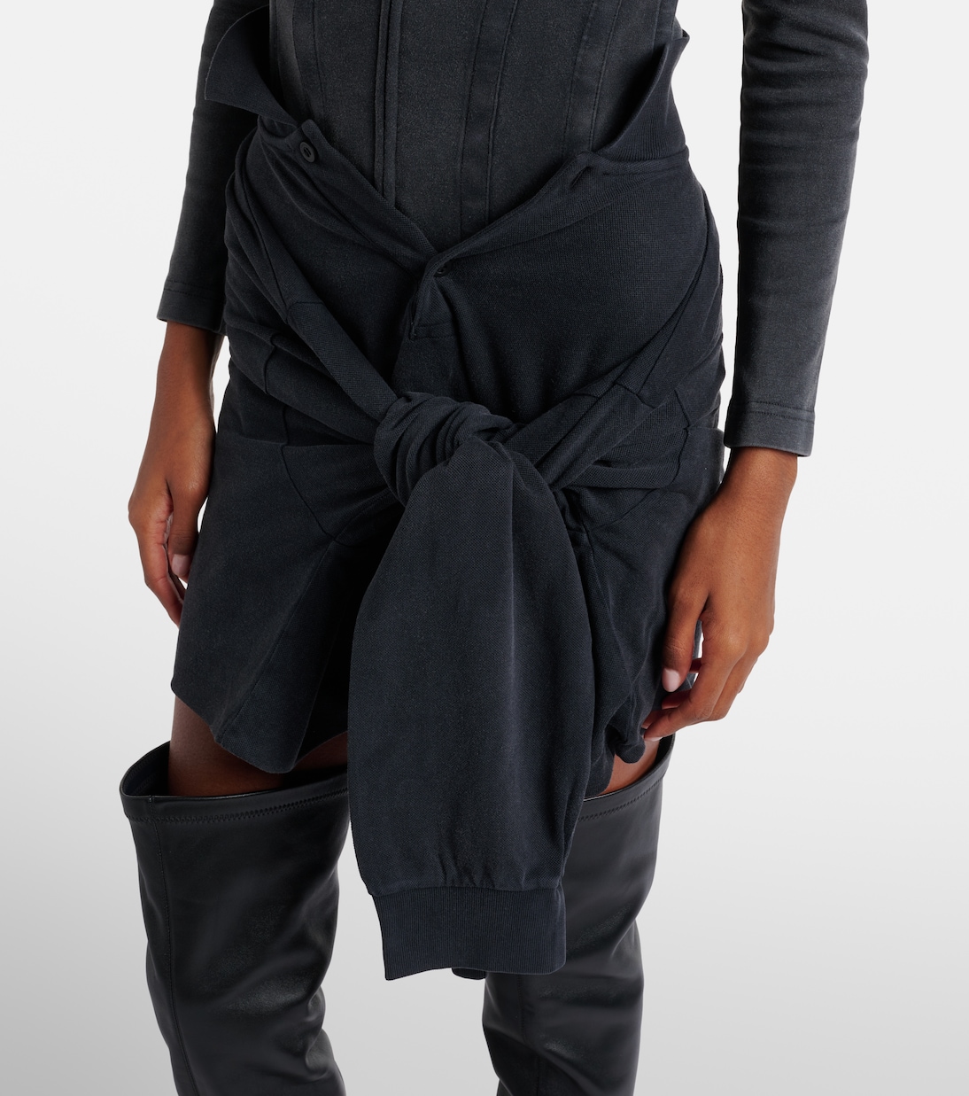 Mini-jupe Trompe l'œil en coton | Balenciaga