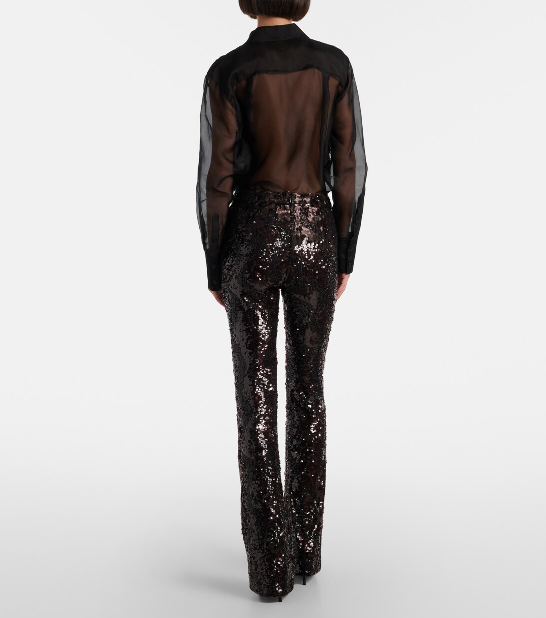 Collier sequined flared pants | Veronica Beard