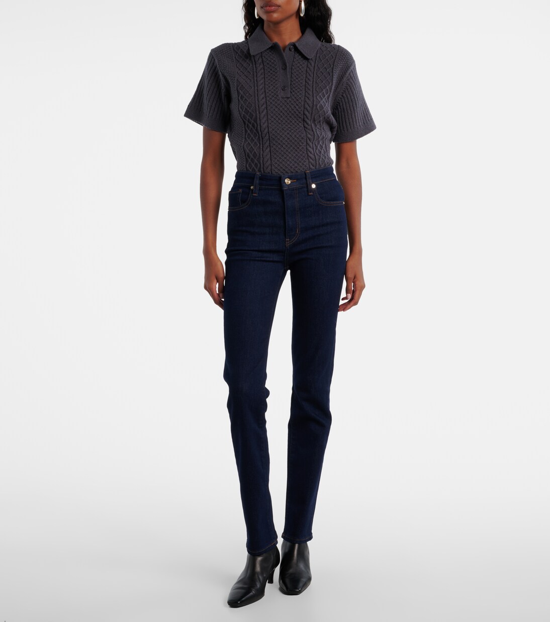 High-Rise Slim Jeans Pencil | Frame