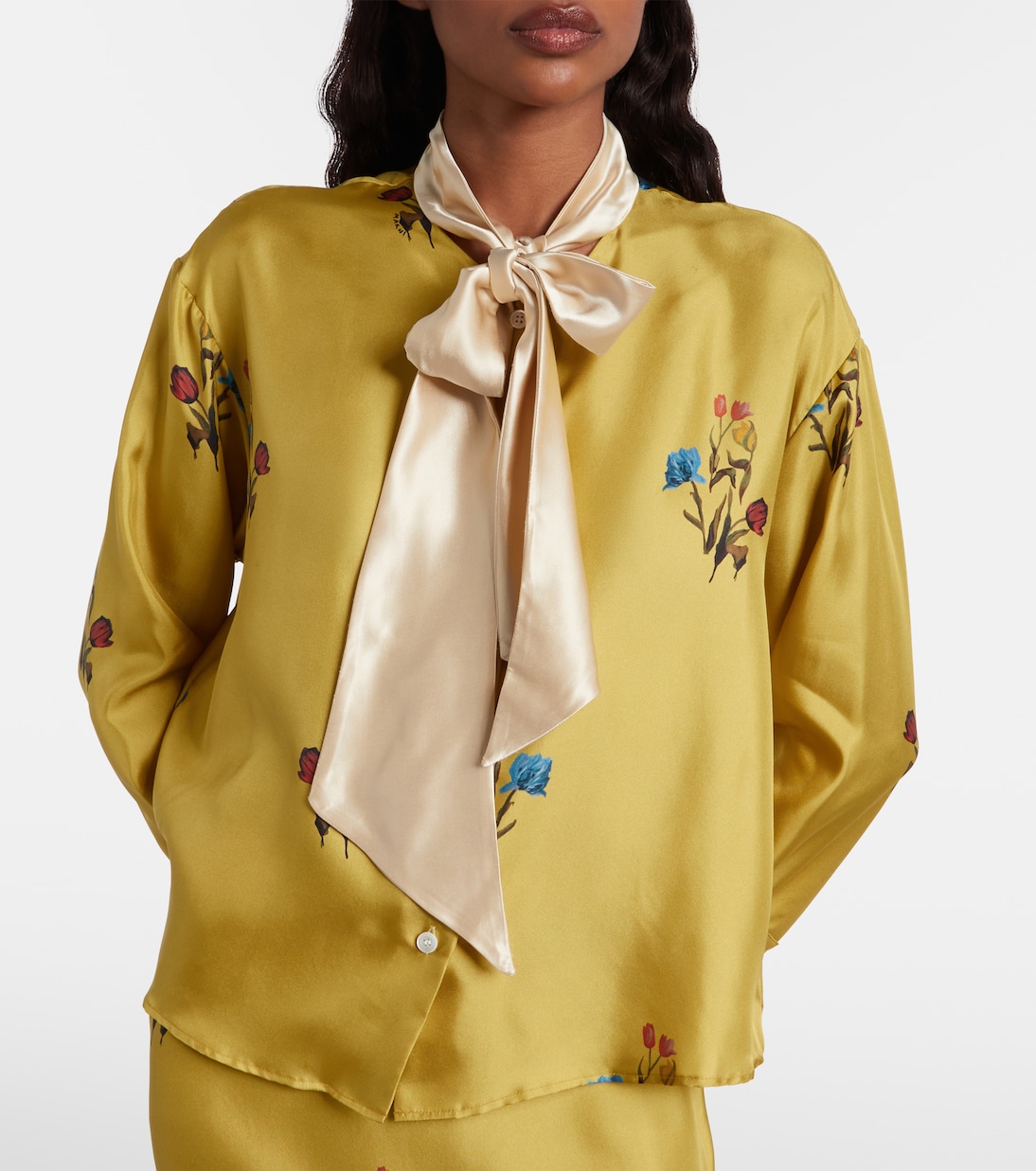 Schluppenbluse aus Seidensatin | Marni