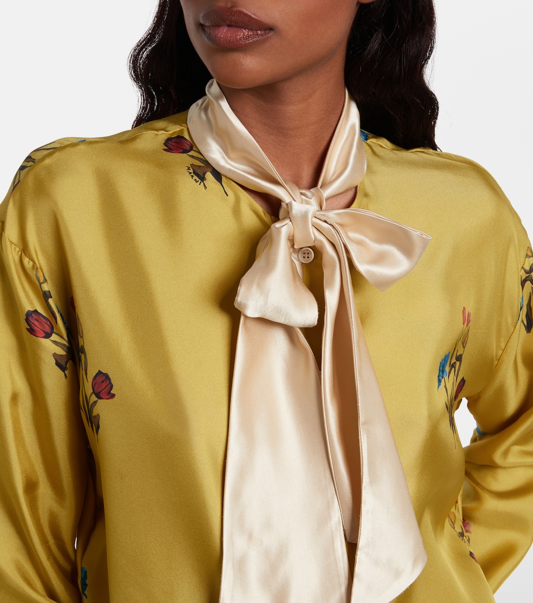 Schluppenbluse aus Seidensatin | Marni