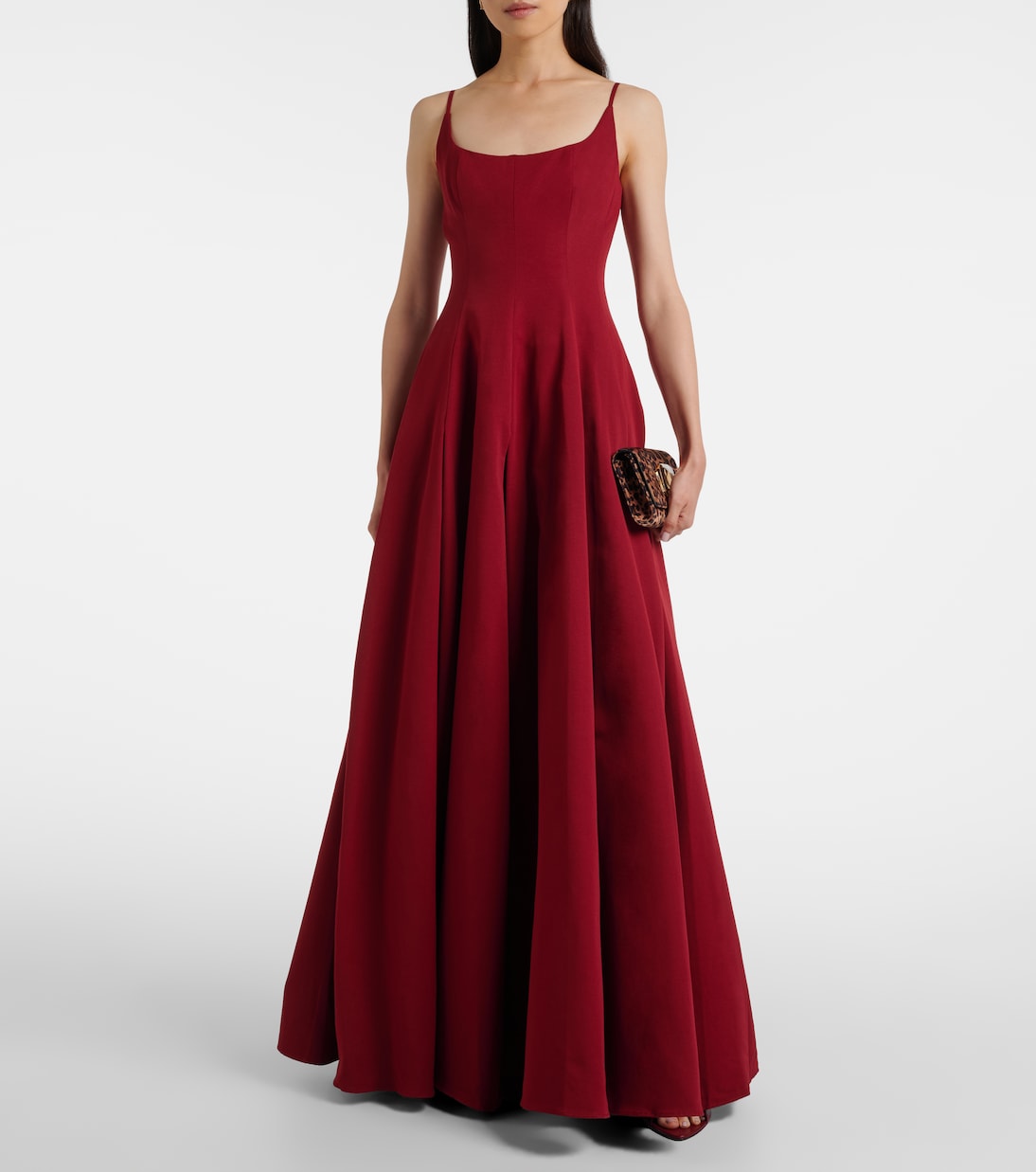 Joy pleated cotton-blend gown | Staud