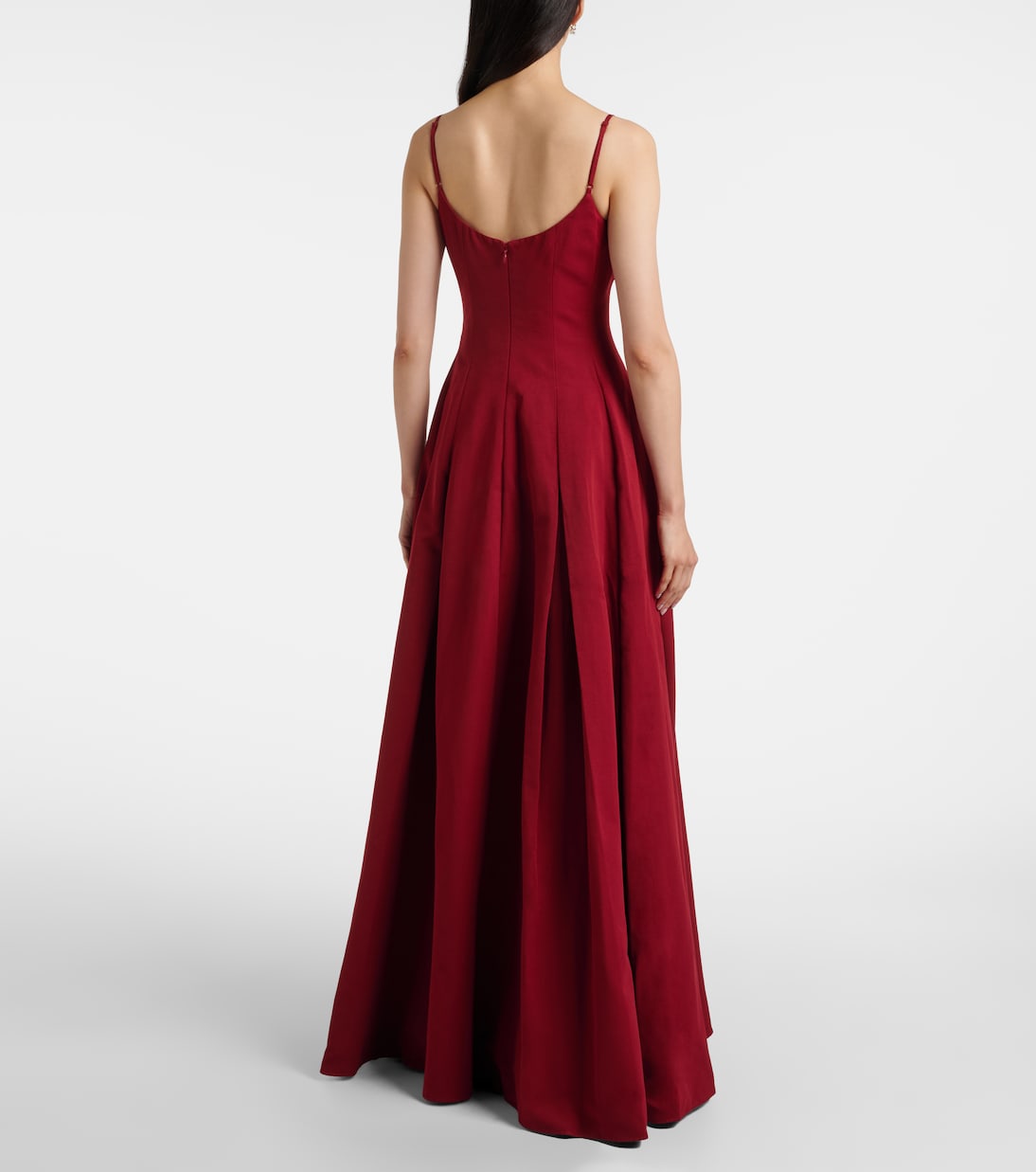 Joy pleated cotton-blend gown | Staud
