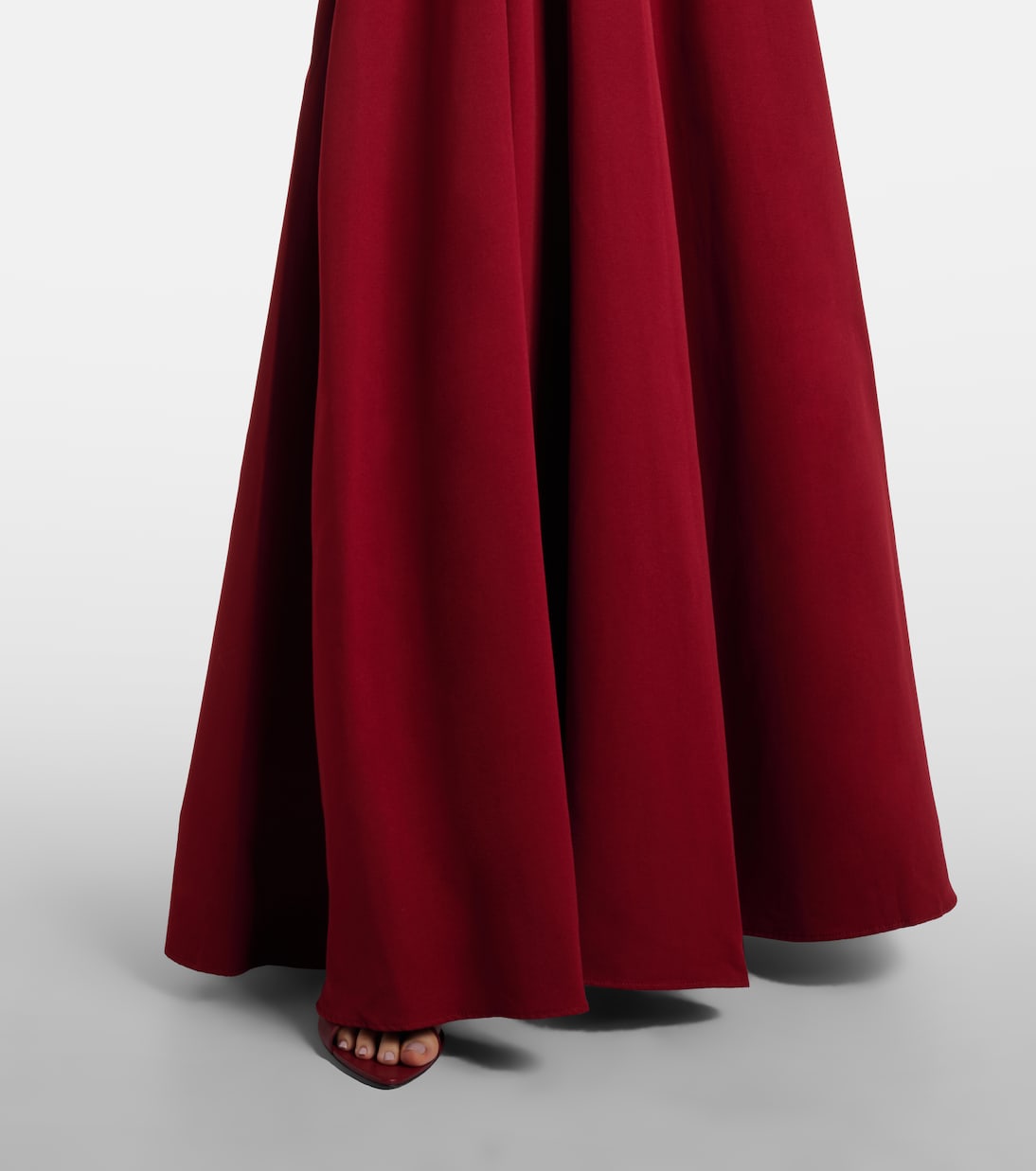 Joy pleated cotton-blend gown | Staud