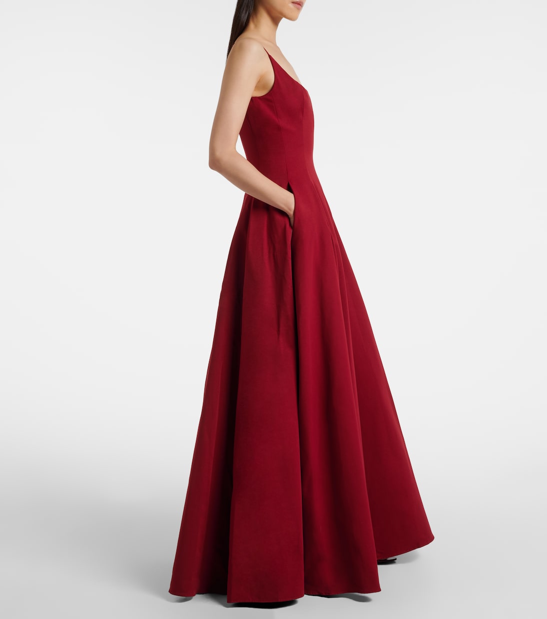 Joy pleated cotton-blend gown | Staud