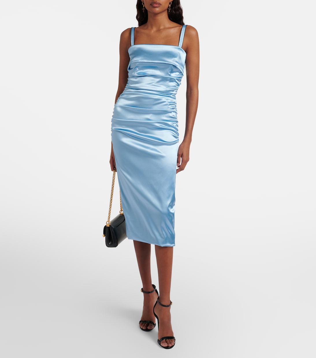 Ruched satin cocktail dress | Dolce&Gabbana