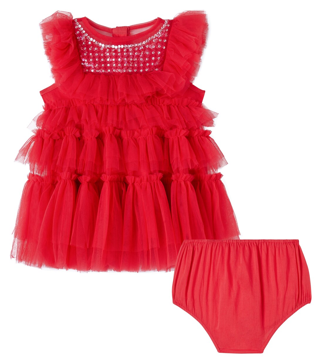 Bébé – Robe Rococo et culotte bloomer en tulle à ornements | Tutu Du Monde