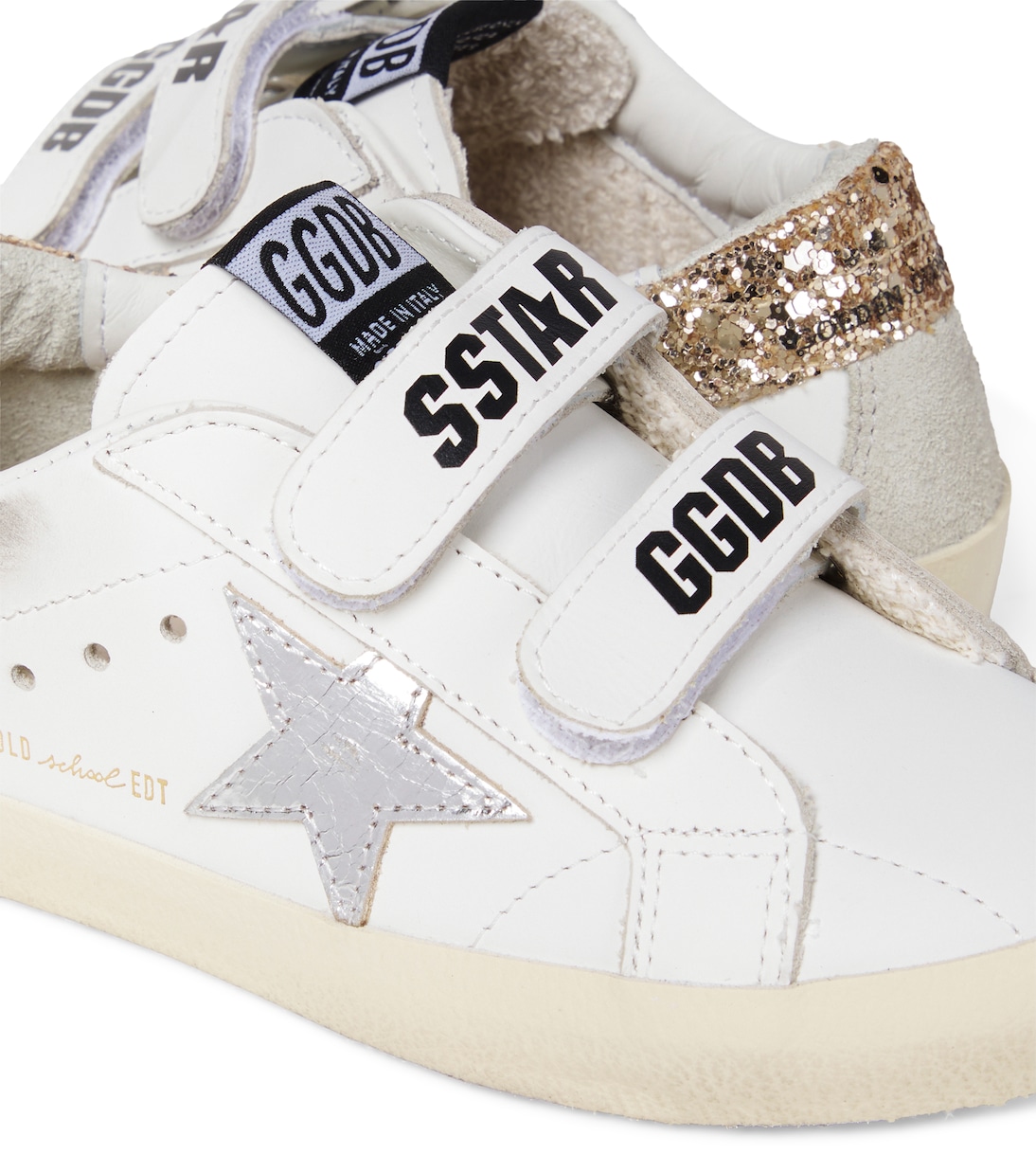 Baskets Old School en cuir à sequins | Golden Goose Kids