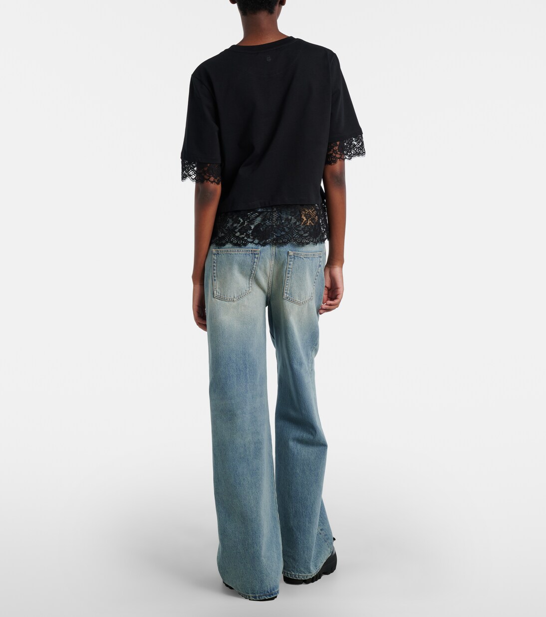 Jeans a gamba larga a vita media | McQueen