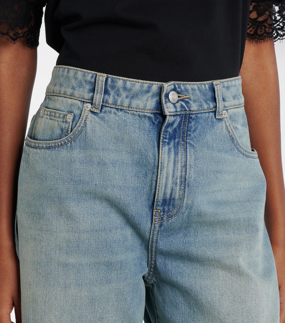 Jeans a gamba larga a vita media | McQueen