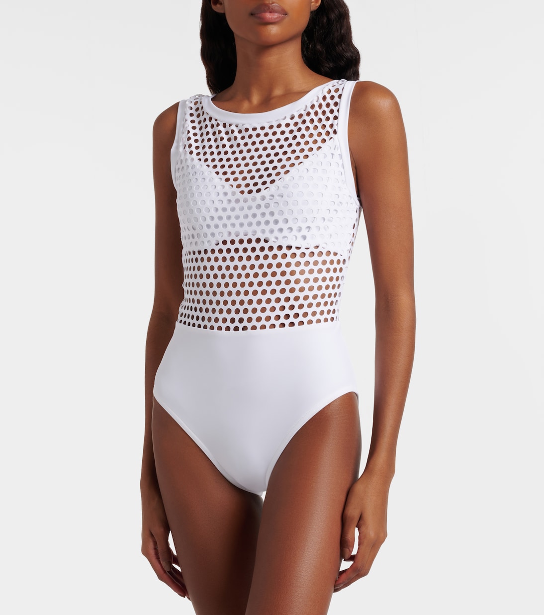 Aster open-knit swimsuit | Karla Colletto