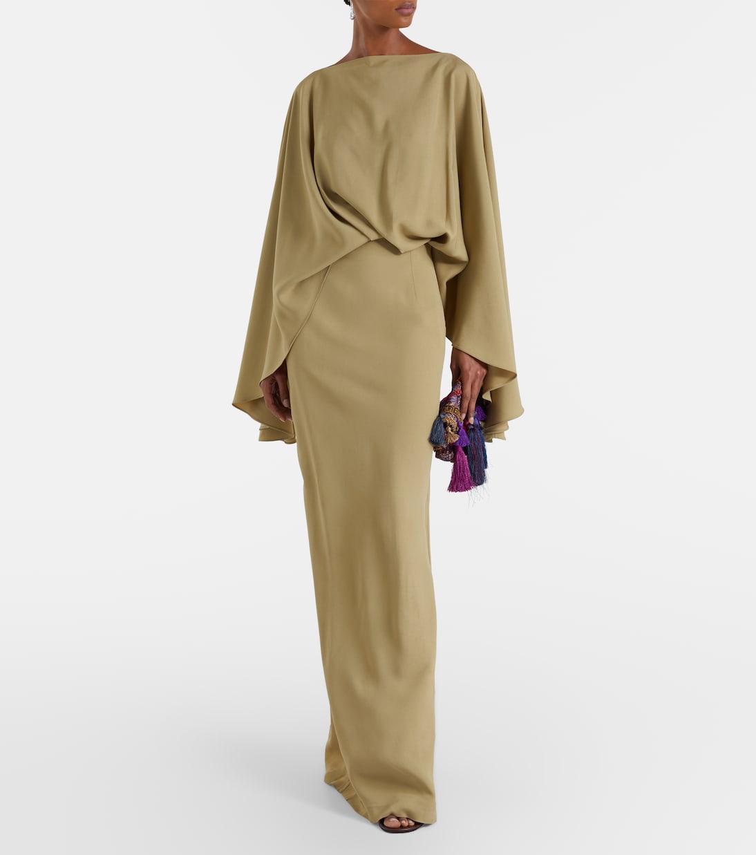 Eolia draped crêpe cady gown | Taller Marmo