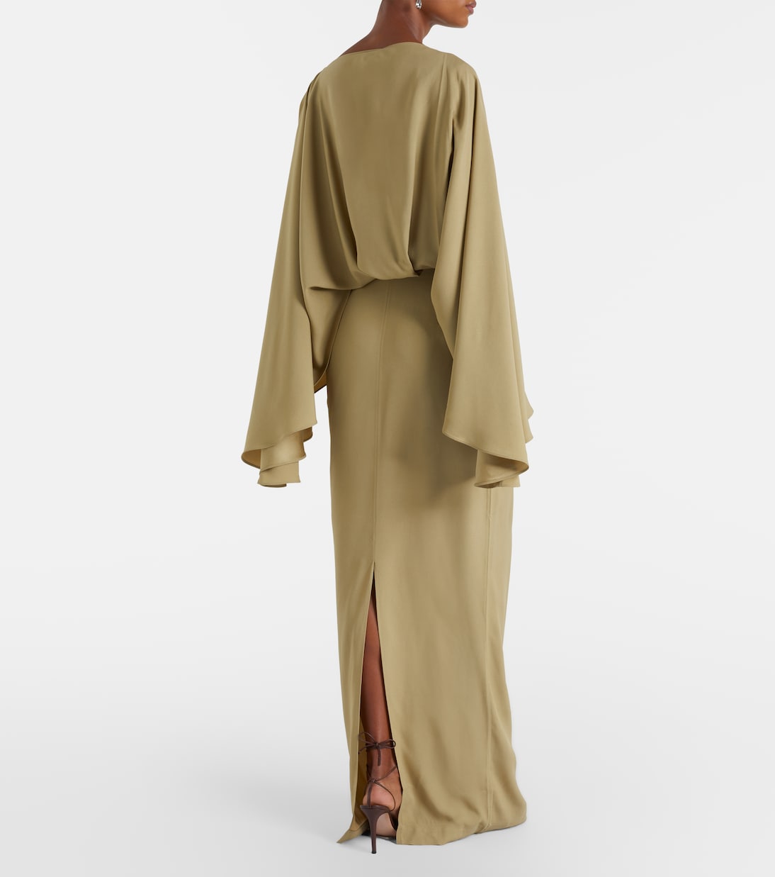 Eolia draped crêpe cady gown | Taller Marmo