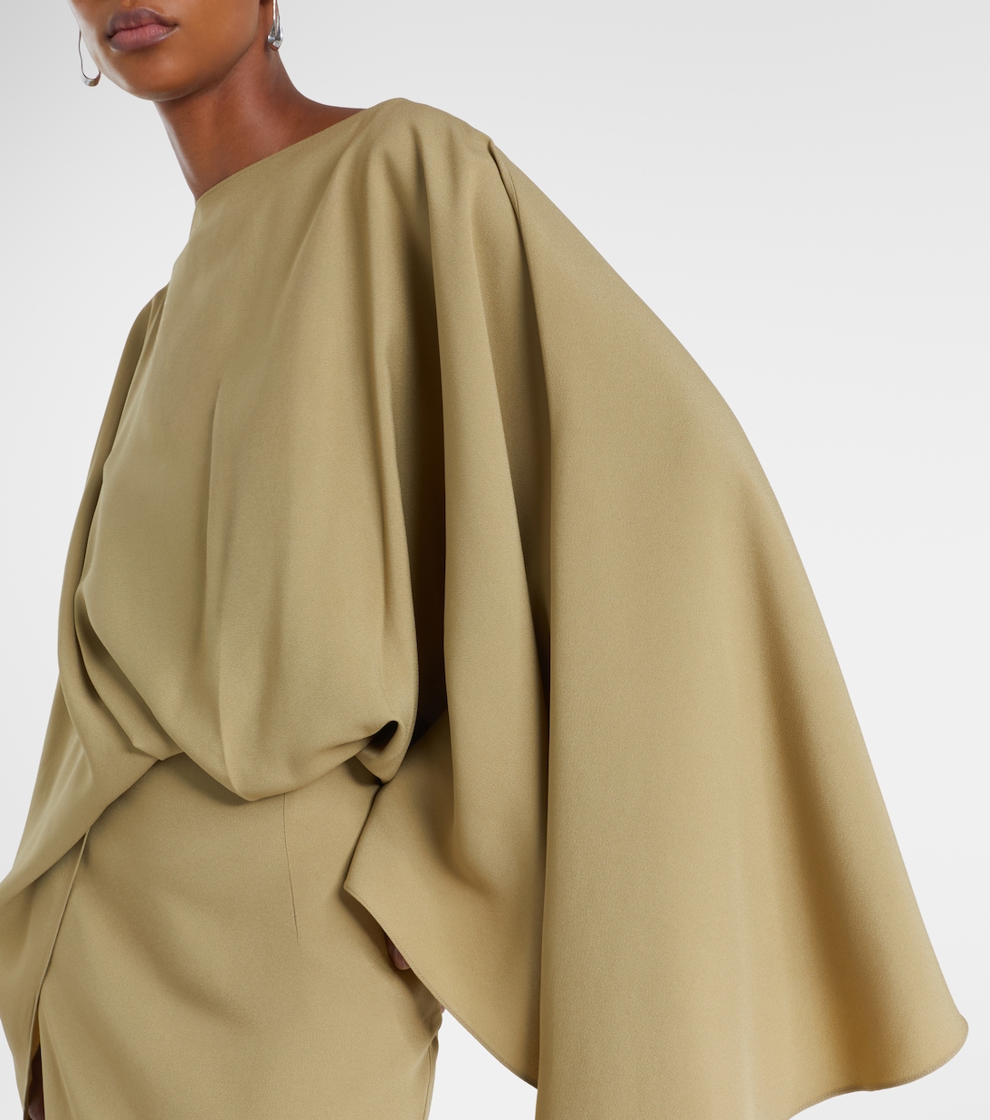 Eolia draped crêpe cady gown | Taller Marmo
