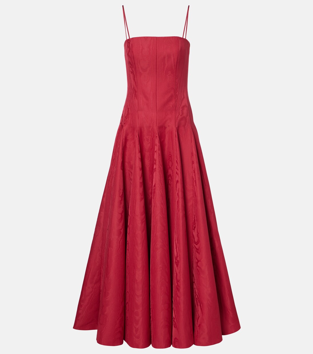 Gracia pleated moiré mikado bustier dress | Emilia Wickstead