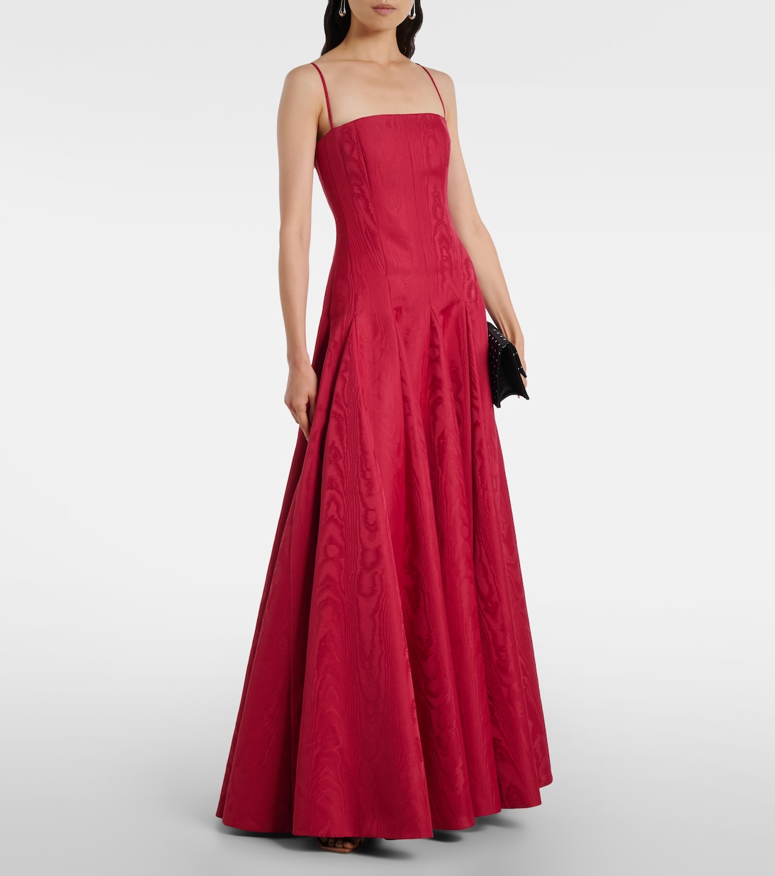 Gracia pleated moiré mikado bustier dress | Emilia Wickstead