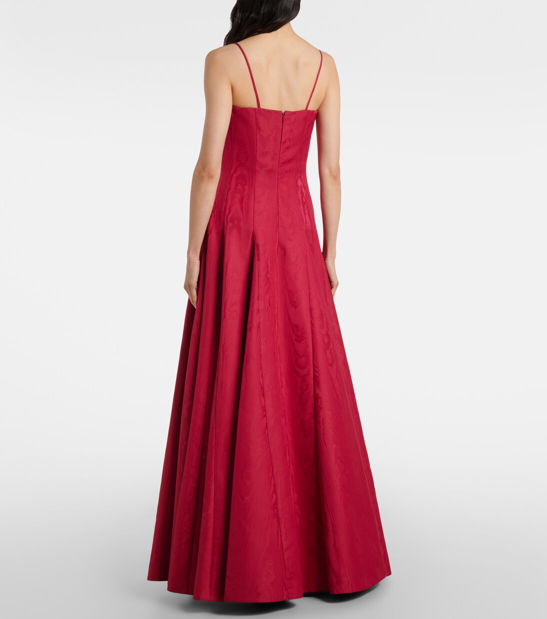 Gracia pleated moiré mikado bustier dress | Emilia Wickstead