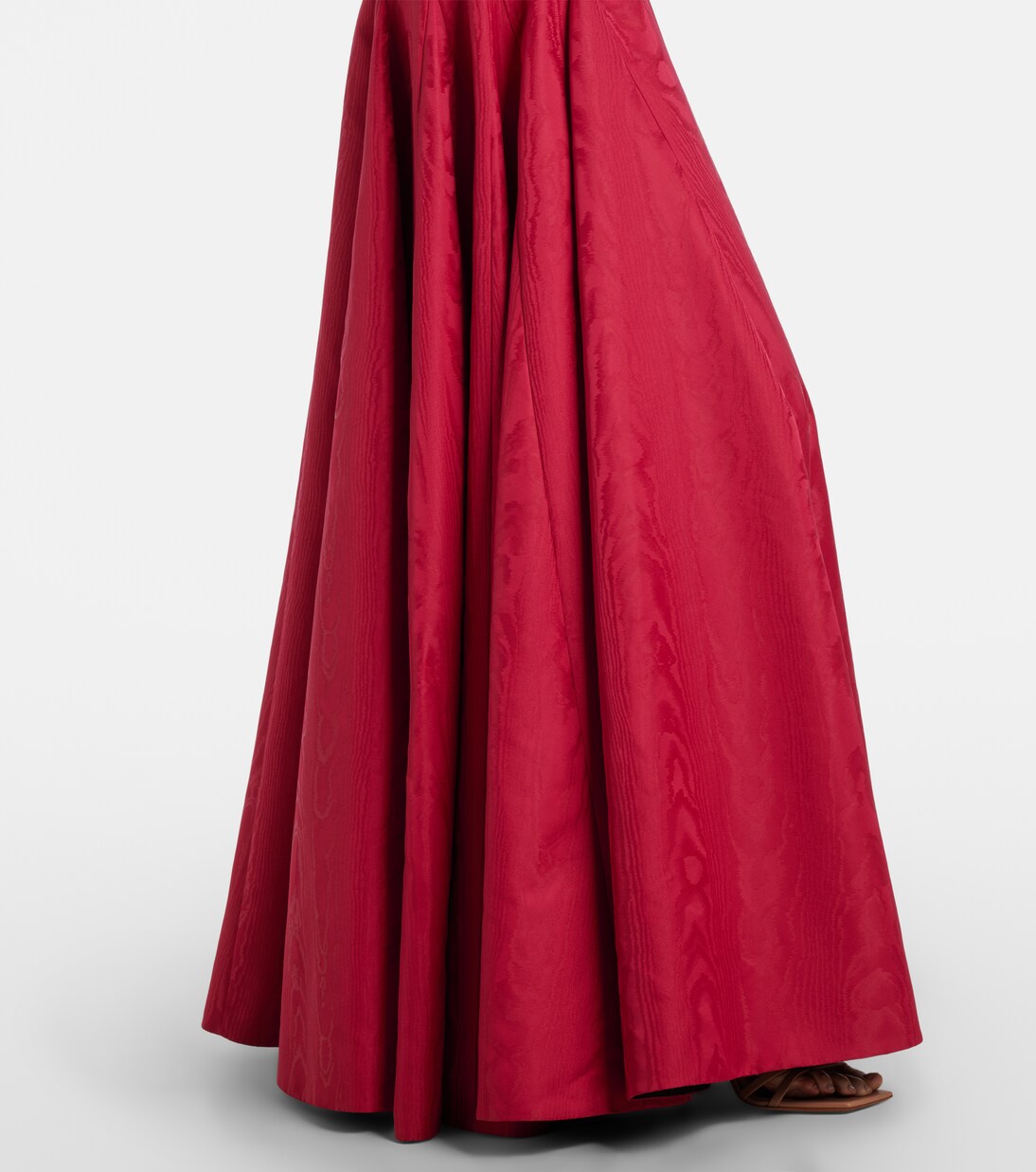 Gracia pleated moiré mikado bustier dress | Emilia Wickstead