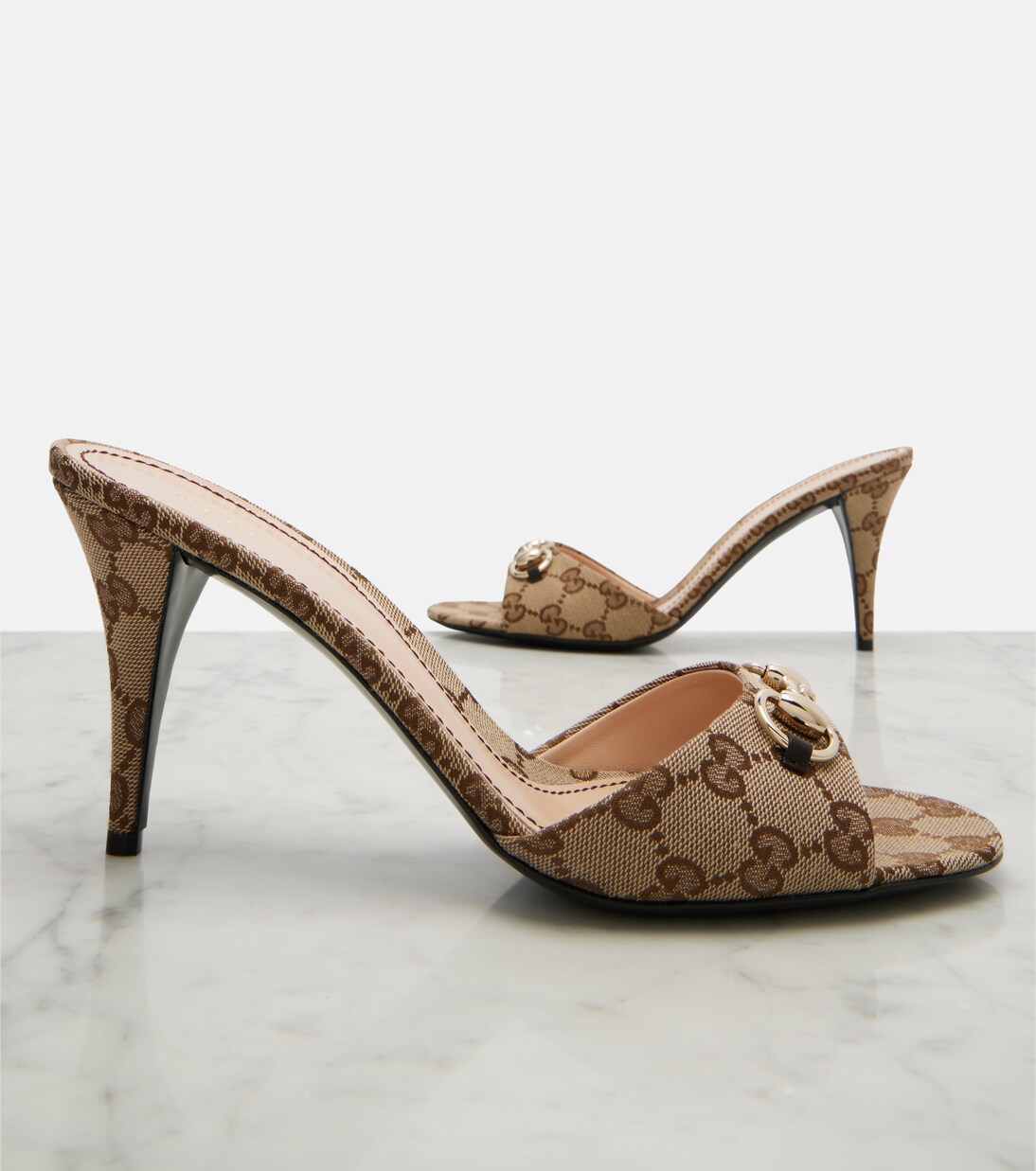 Erin Horsebit GG Canvas mules | Gucci