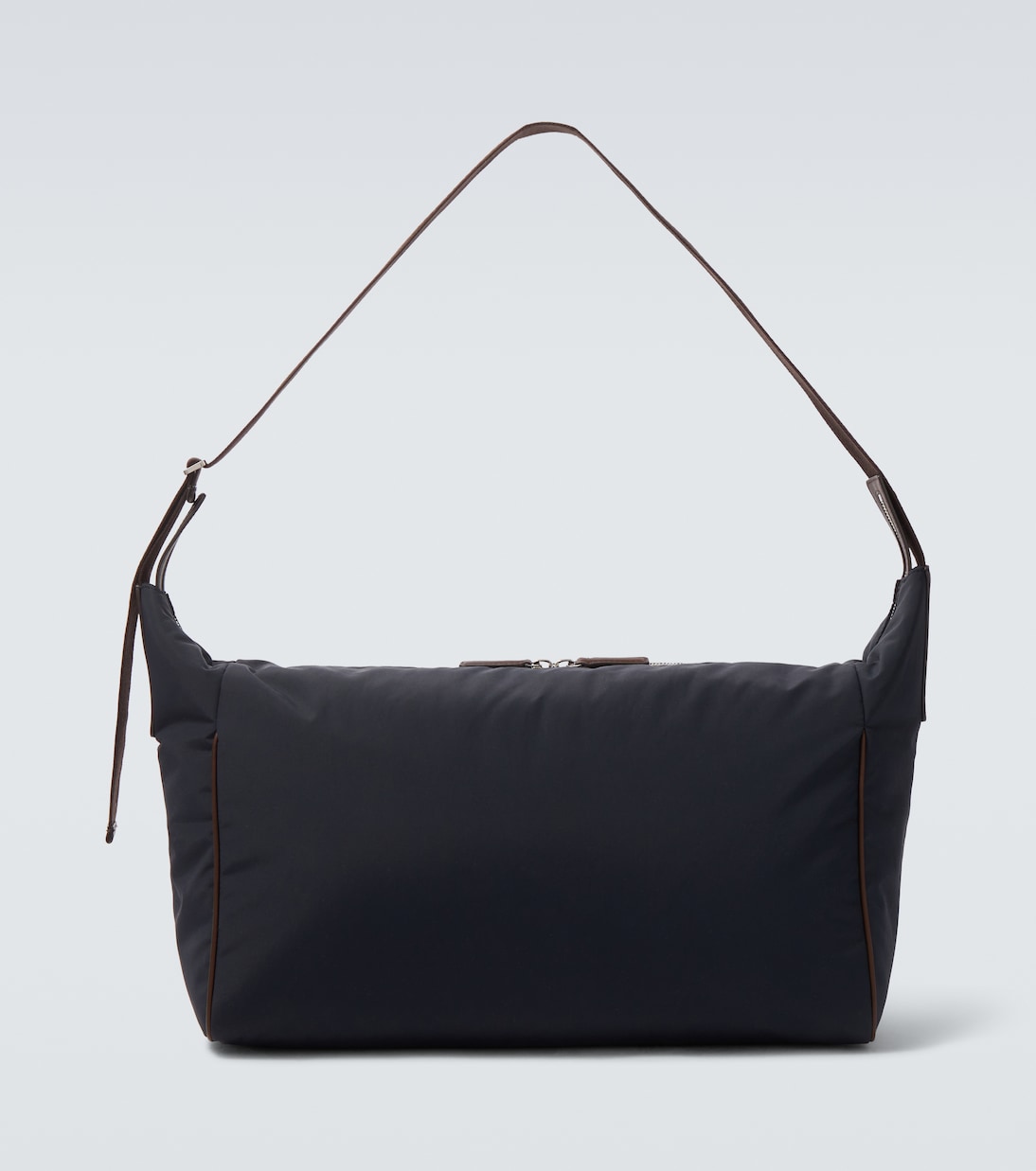 Logan E/W leather-trimmed crossbody bag | The Row