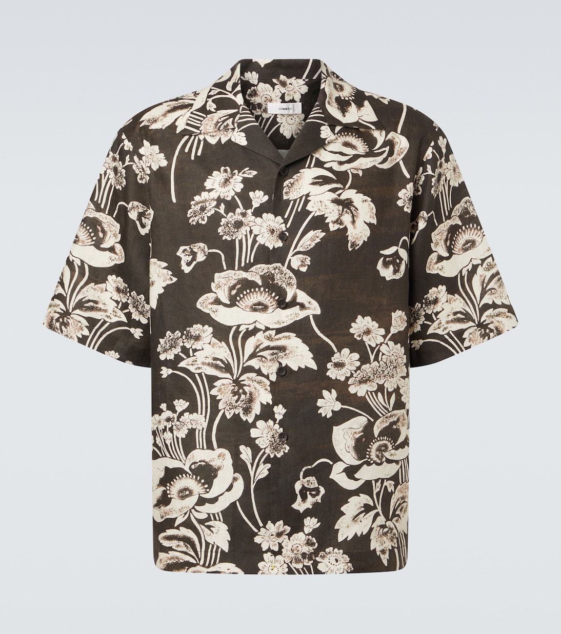 Camisa bowling de lino floral | Commas