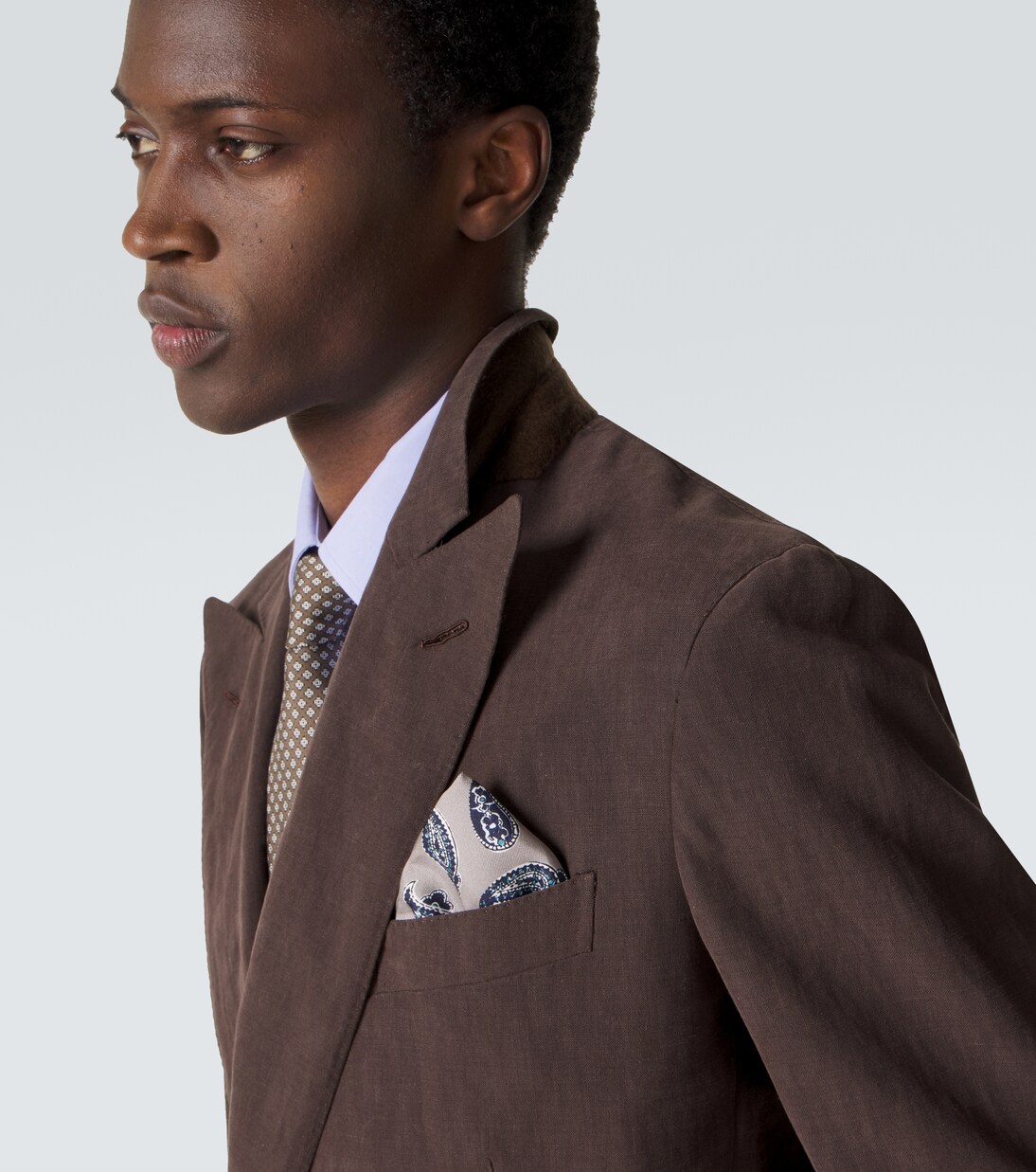 Paisley silk twill pocket square | Brioni