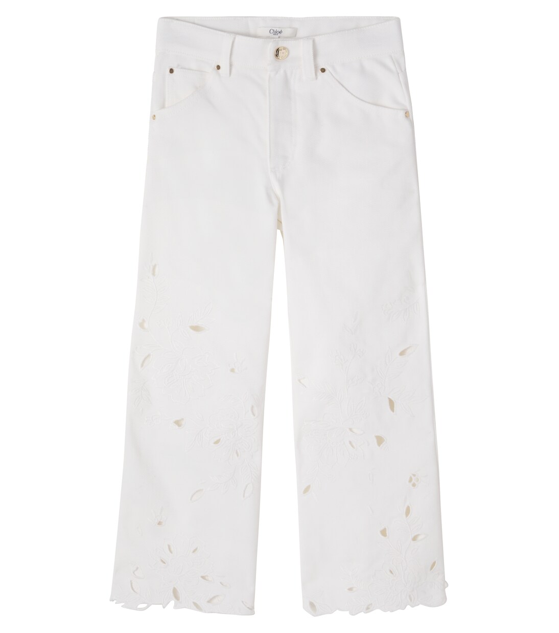 Broderie anglaise jeans | Chloé Kids